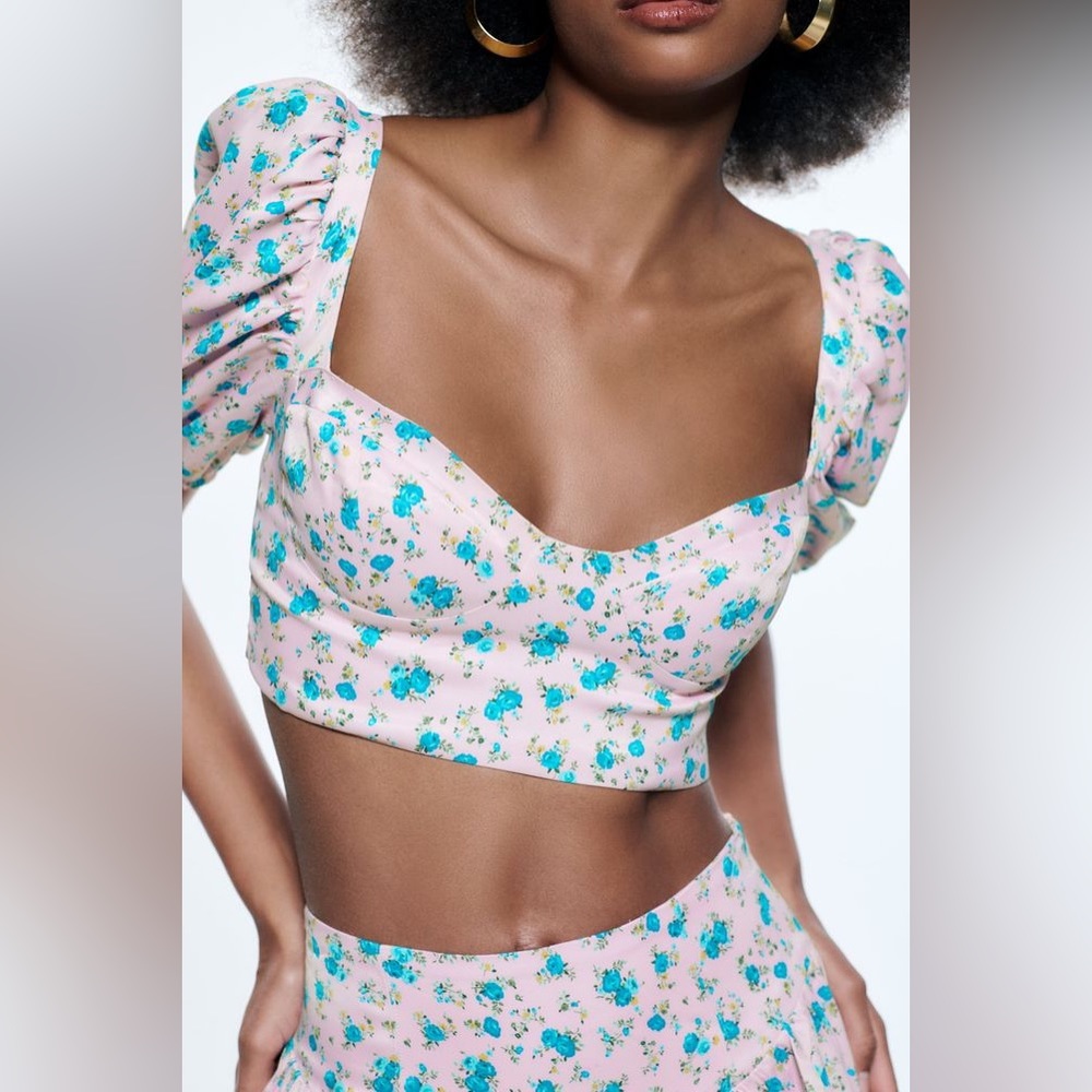 Zara | Floral Printed Corset Top